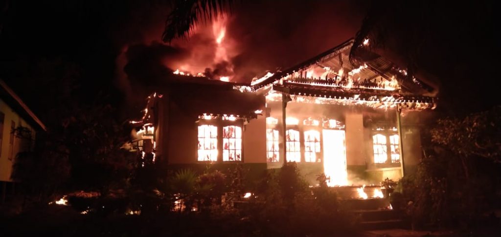 Satu Rumah Warga di Dusun Dangoan Ngabang Ludes Terbakar