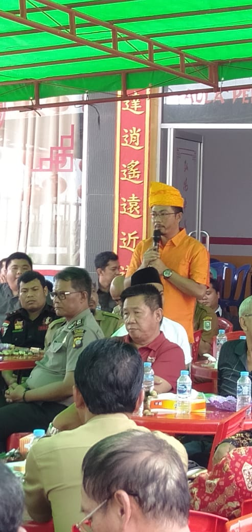 Foto---Ketua MABM Kabupaten Sanggau, Budi Darmawan di acara Polres Sanggau Menyapa, Selasa (4/2/2020)---Kiram Akbar 